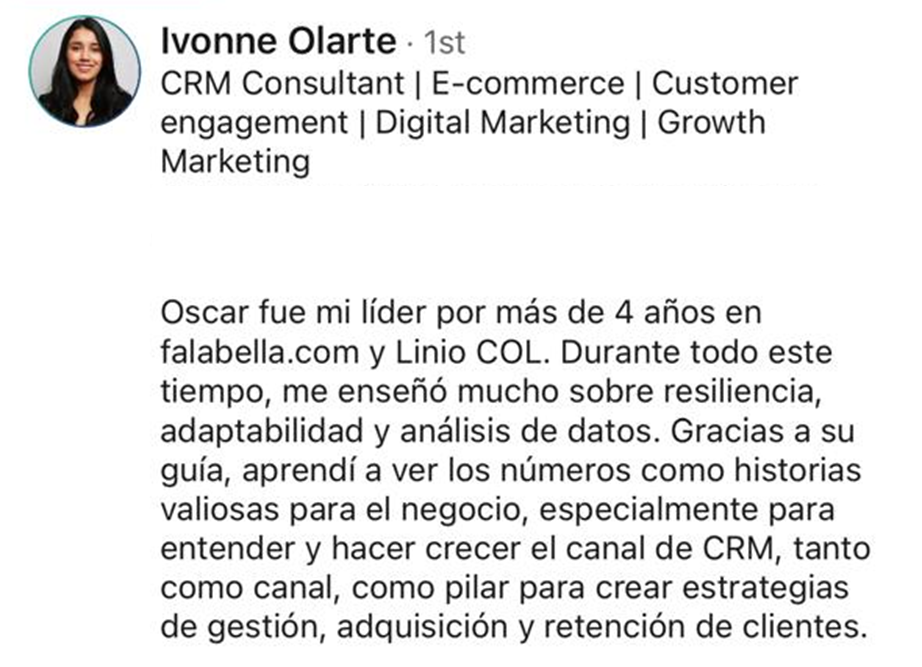 REcomendacion Ivonne